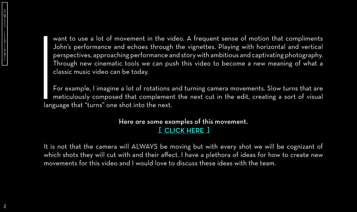 John Legend ft. Chance the Rapper, Penthouse Floor treatment, page 8